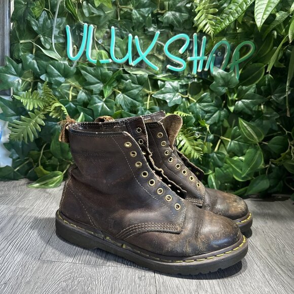 Vintage Dr. Martens 1460 8 Eye Lace Up Boots Men\'s Size 8 Uk 9 US  Brown England main image 8